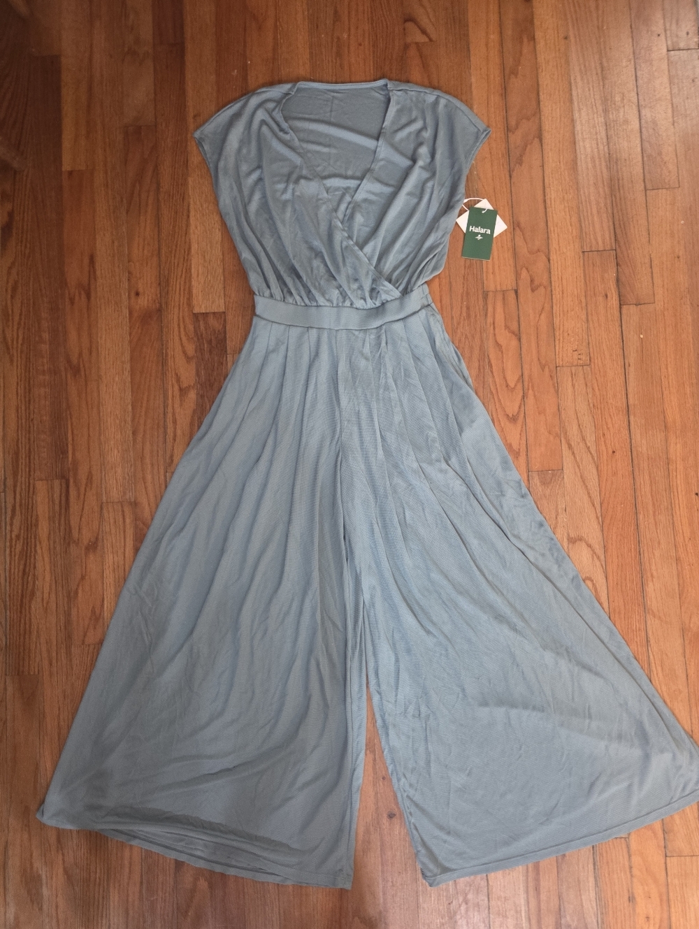 Halara Wide Leg Flowy Waffle Casual Jumpsuit Sz L - Picture 6 of 12